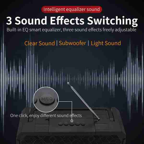 three sound effects speaker